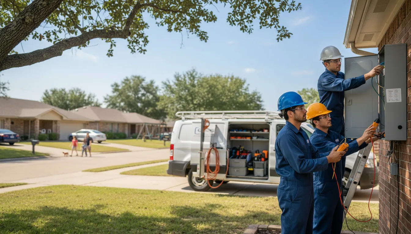 Certified electrician providing emergency electrical services in Chidester, AR